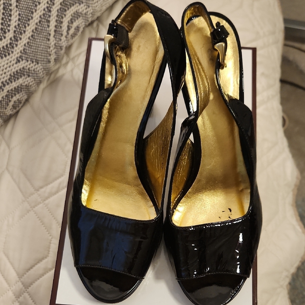 Coach Women's ChocolateBrown Patent Heels